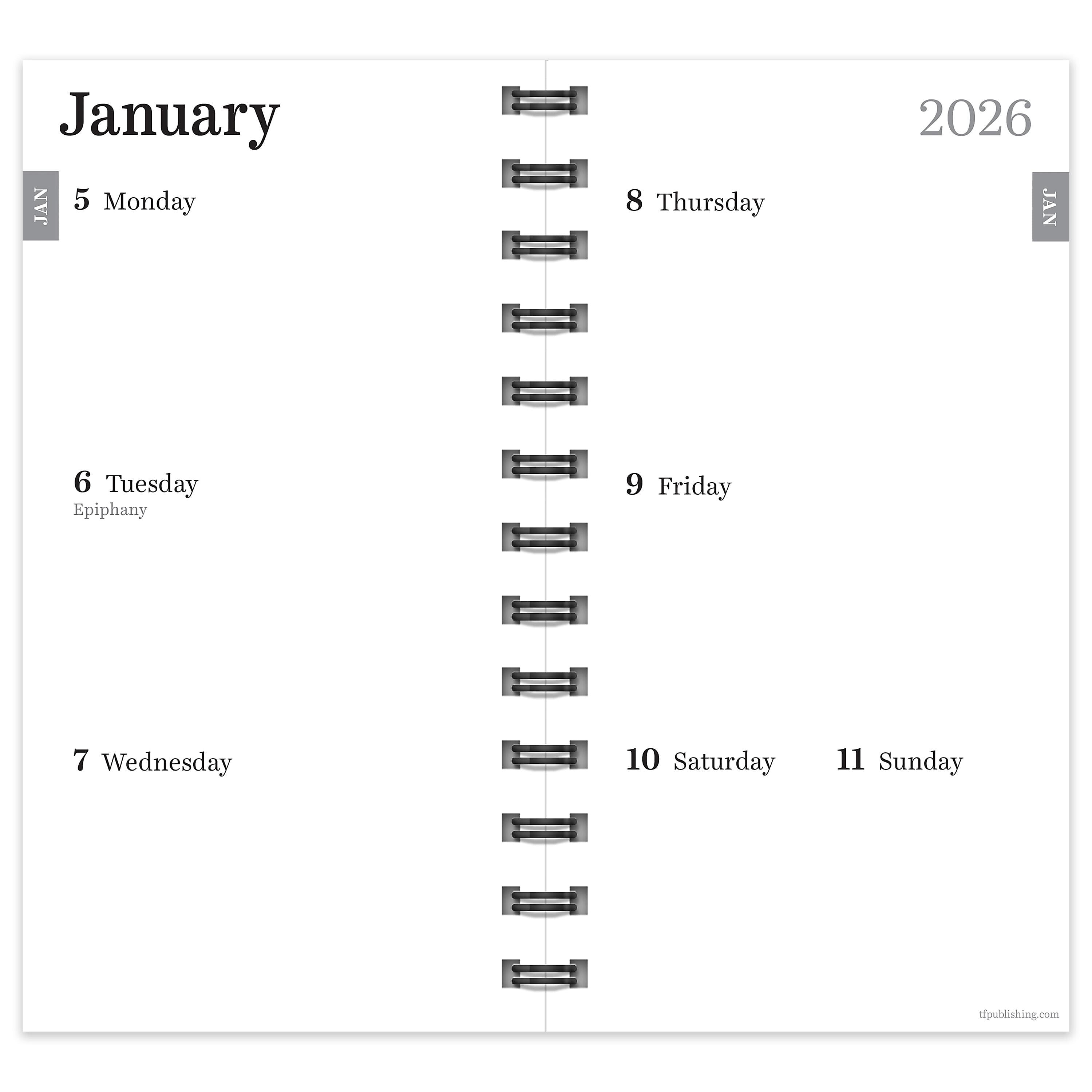 2026 TF Publishing 3.5" x 6.5" Weekly & Monthly, Paperboard Cover, Orange (26-7506)