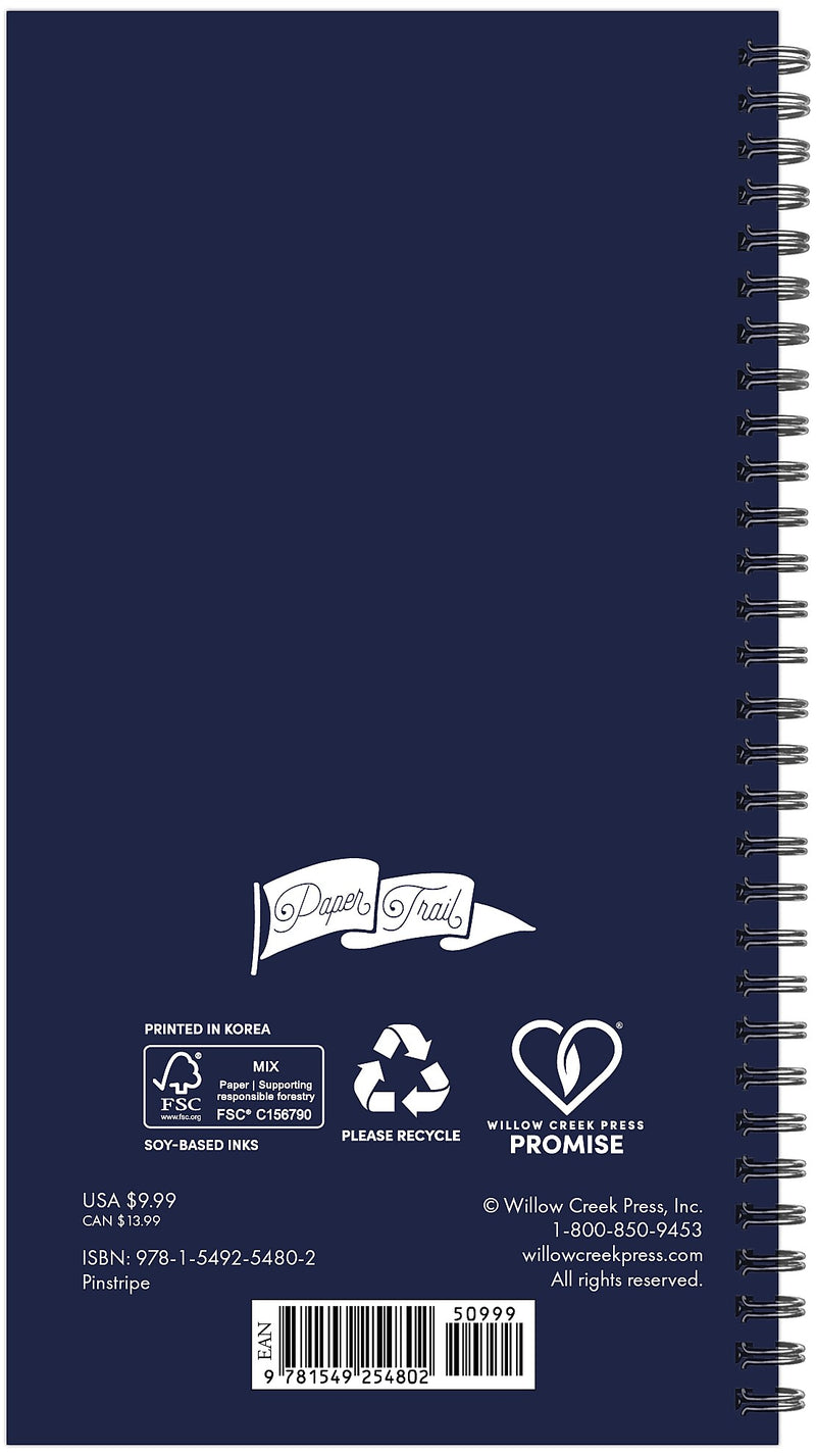 2025-2026 Willow Creek Pinstripe 3.5" x 6.5" Academic Year Weekly & Monthly Planner, Multicolored (54802)