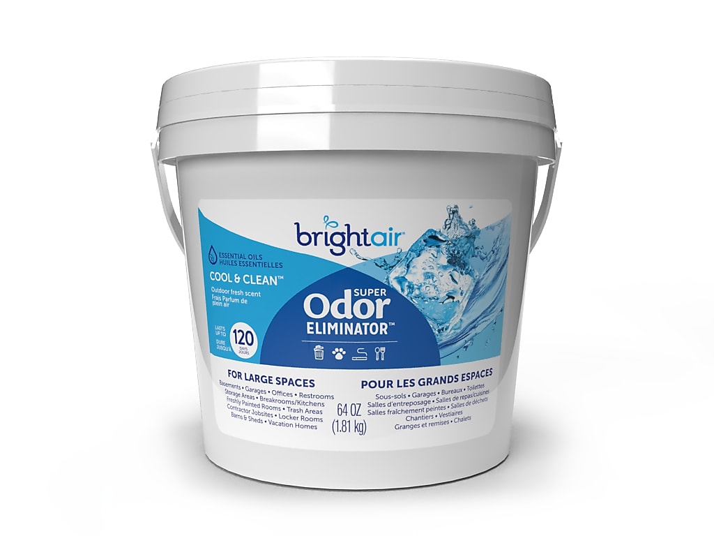 Bright Air Super Odor Eliminator Gel, Fresh Scent, 64 Oz. Tub (900129)