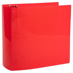 JAM Paper 4" 3-Ring Flexible Poly Binder, Red (PB75245RE)