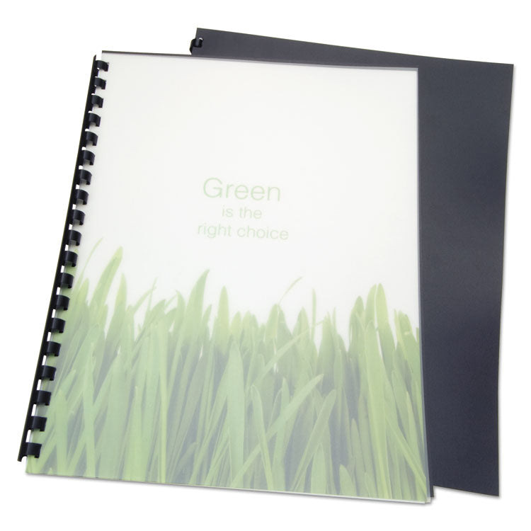 100% Recycled Poly Binding Cover, Frost, 11 x 8.5, Unpunched, 25/Pack