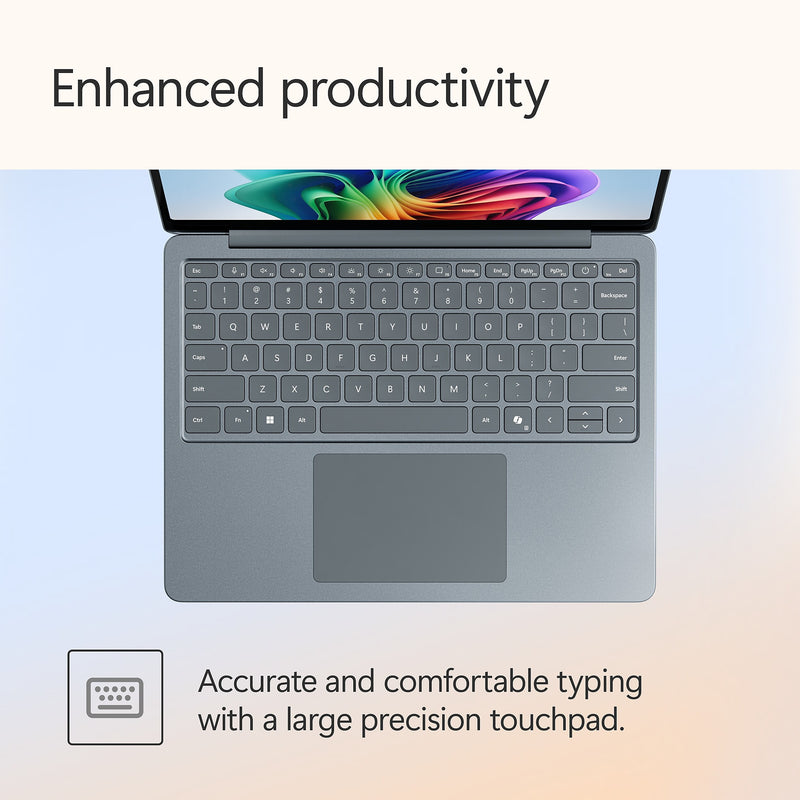 Microsoft Surface 13" Touchscreen Laptop, Copilot+ PC, Snapdragon X Plus, 16GB RAM, 512GB UFS, Windows 11, Ocean (EP2-33432)