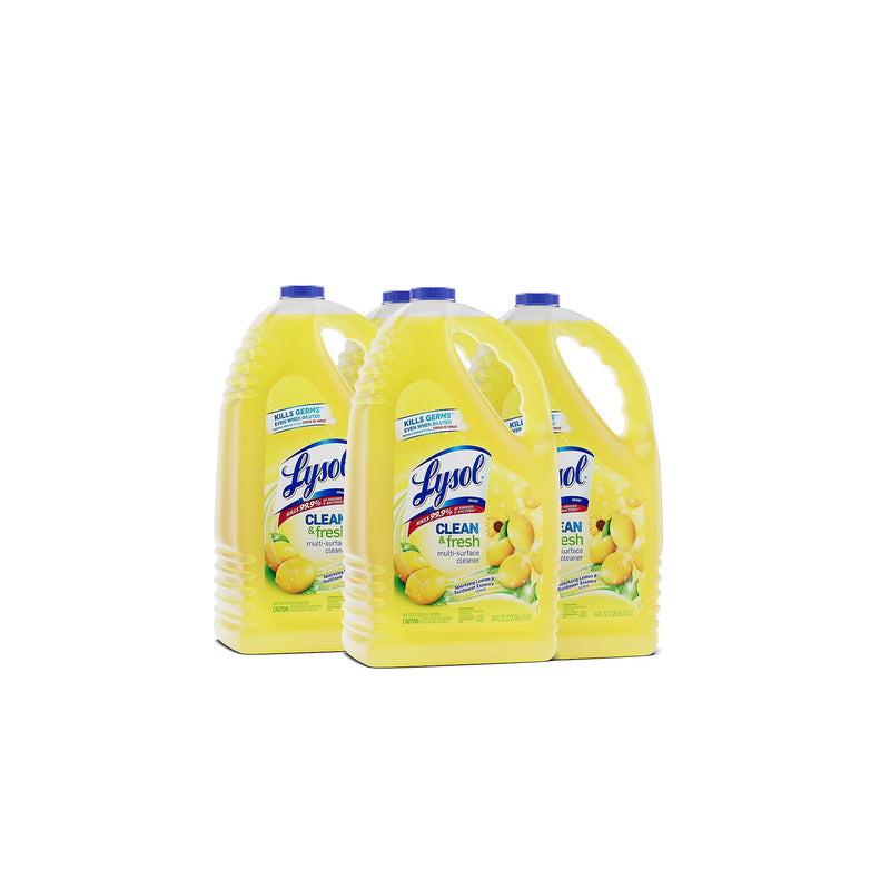 Lysol Clean & Fresh Multi-Surface Cleaner, Sparkling Lemon & Sunflower Essence Scent, 144 oz. (3624177617)
