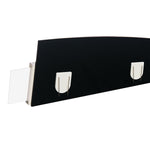 Deflect-O Superior Image Horizontal Nameplate Holder, Desktop/Wall, Silver/Black Plastic (89105)