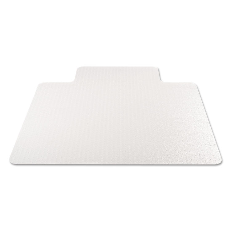 Economat Occasional Use Chair Mat For Low Pile Carpet, 45 X 53, Wide Lipped, Clear