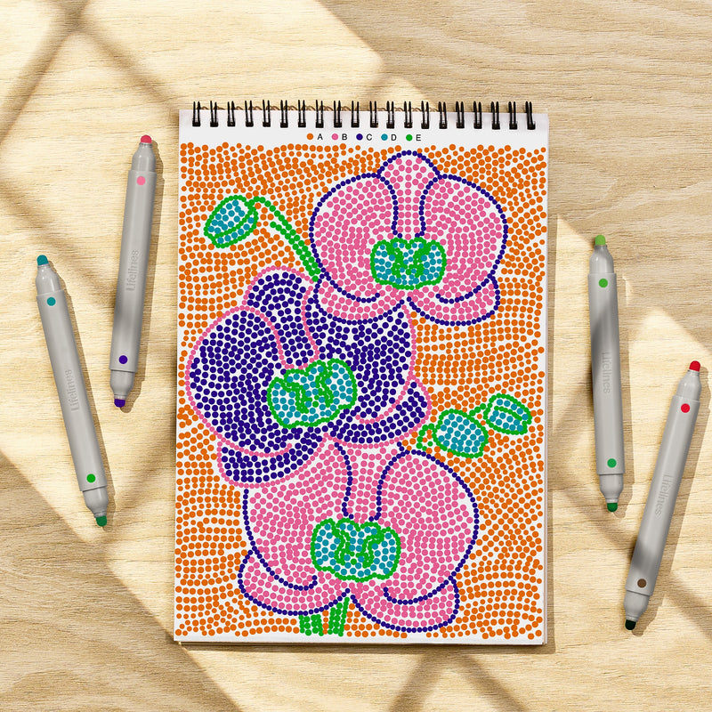 Lifelines FlowArt: Dot-By-Letter Botanicals Coloring Book, 20 Pages (165005)