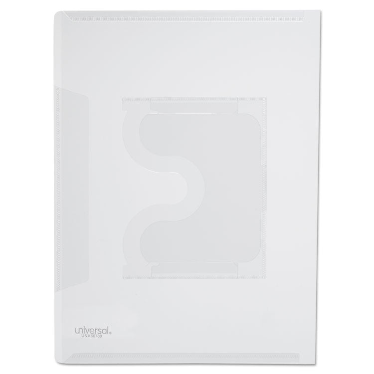 Transparent Deluxe Locking Project Files With Cd-Rom Holder, Letter Size, Clear, 25/pack