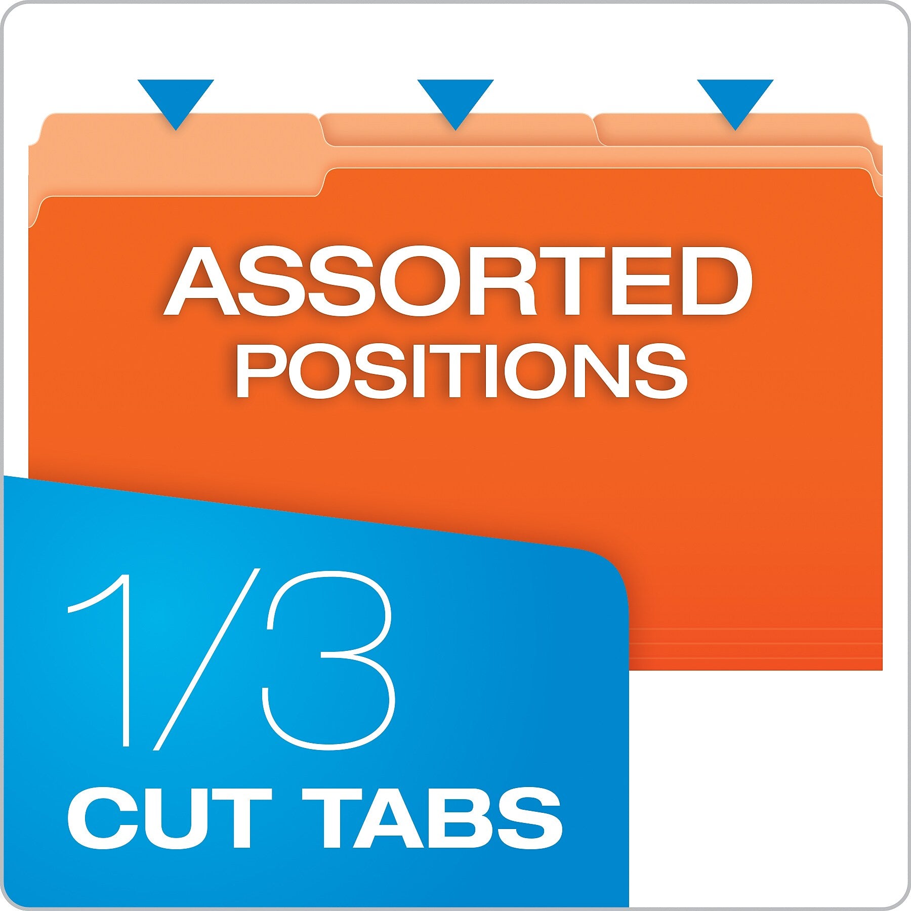 Pendaflex Recycled File Folder, 1/3-Cut Tab, Legal Size, Orange, 100/Box (43501/3ORA)