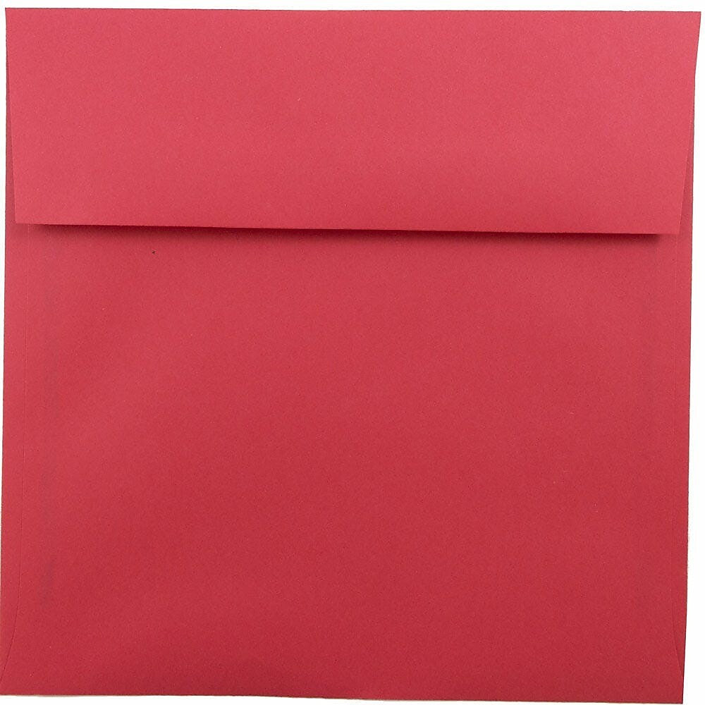 JAM Paper Invitation Envelope 8 1/2" x 8 1/2", Red, 100/Pack (2794374d)