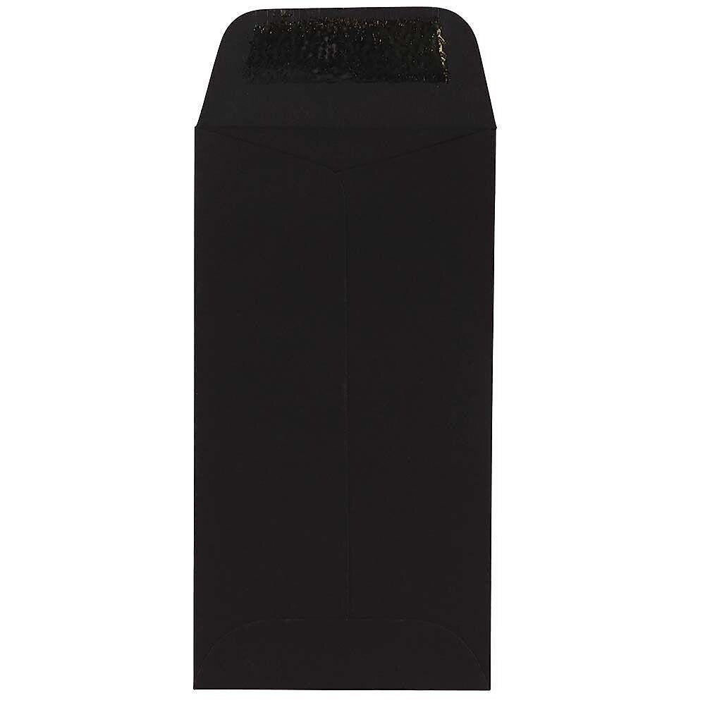 JAM Paper #7 Envelope 3 1/2" x 6 1/2", Black, 100/Pack (351027549d)