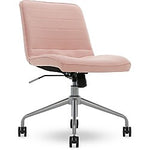 ELLE Decor Adelaide Armless Fabric Task Chair, Pink (48214A)