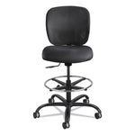Vue Heavy-Duty Extended-Height Stool, Supports Up To 350 Lb, 23" To 32.5" Seat Height, Black Fabric