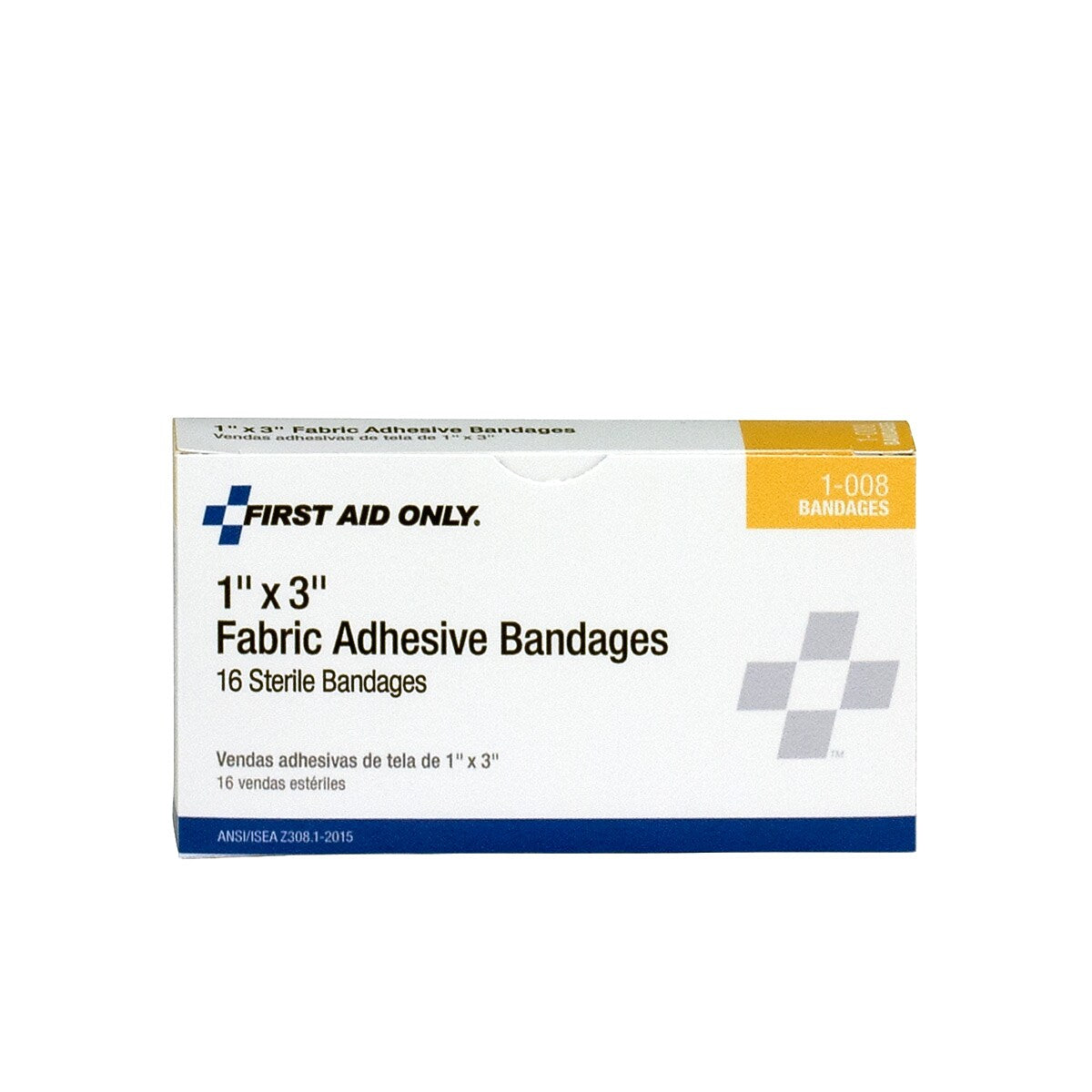 First Aid Only 1" x 3" Fabric Adhesive Bandages, 16/Box (1-008)