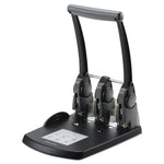 300-Sheet Extra High-Capacity Three-Hole Punch, 9/32" Holes, Black/gray