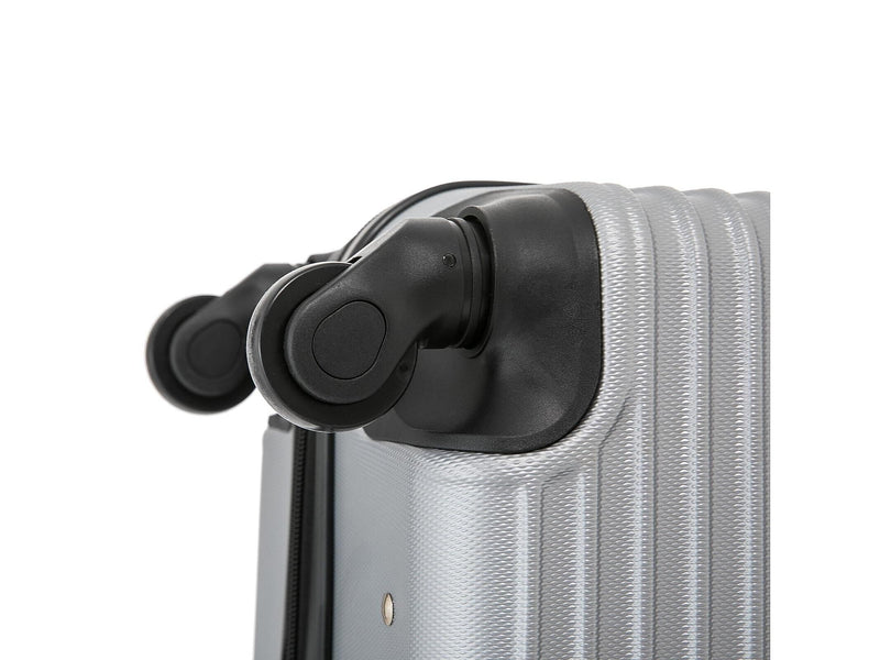 InUSA Resilience 24" Hardside Suitcase, 4-Wheeled Spinner, TSA Checkpoint Friendly, Silver (IURES00M-SIL)