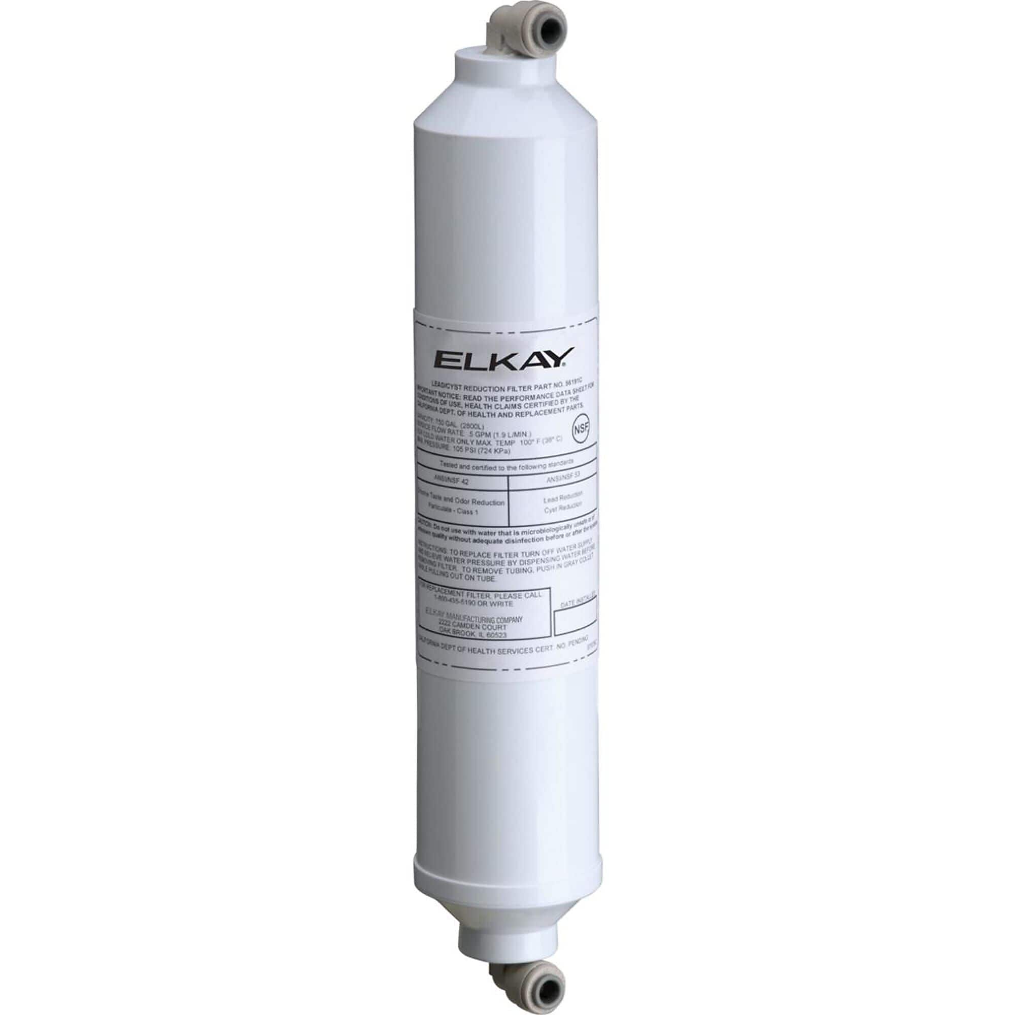 Elkay Replacement Filter Cartridge for Aqua Sentry In-Line Filtration System (56192C)