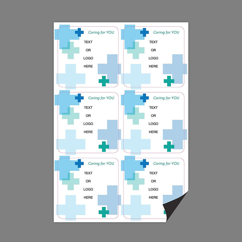 Full Color Magnetic Sign, Square, Vertical, 6 Pieces