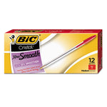 Cristal Xtra Smooth Ballpoint Pen, Stick, Medium 1 Mm, Red Ink, Clear Barrel, Dozen