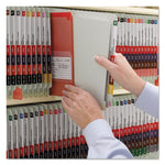 End Tab Pressboard Classification Folders, Four SafeSHIELD Fasteners, 2" Expansion, 1 Divider, Legal Size, Gray-Green, 10/Box