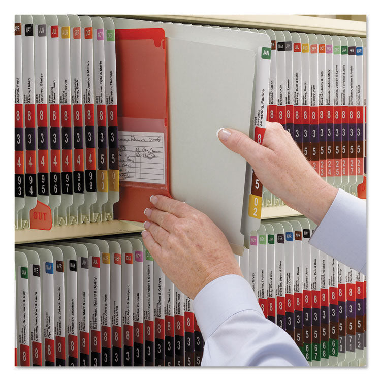End Tab Pressboard Classification Folders, Four SafeSHIELD Fasteners, 2" Expansion, 1 Divider, Legal Size, Gray-Green, 10/Box
