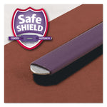 Pressboard Classification Folders, Six SafeSHIELD Fasteners, 1/3-Cut Tabs, 2 Dividers, Letter Size, Red, 10/Box