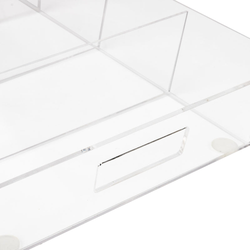 Mind Reader Acrylic 4-Compartment Snack Organizer Tray, Clear (SNACKBEVT-CLR)