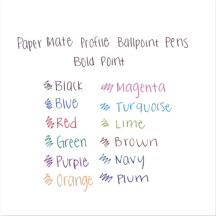Profile Ballpoint Pen, Retractable, Bold 1.4 mm, Blue Ink, Translucent Blue Barrel, Dozen