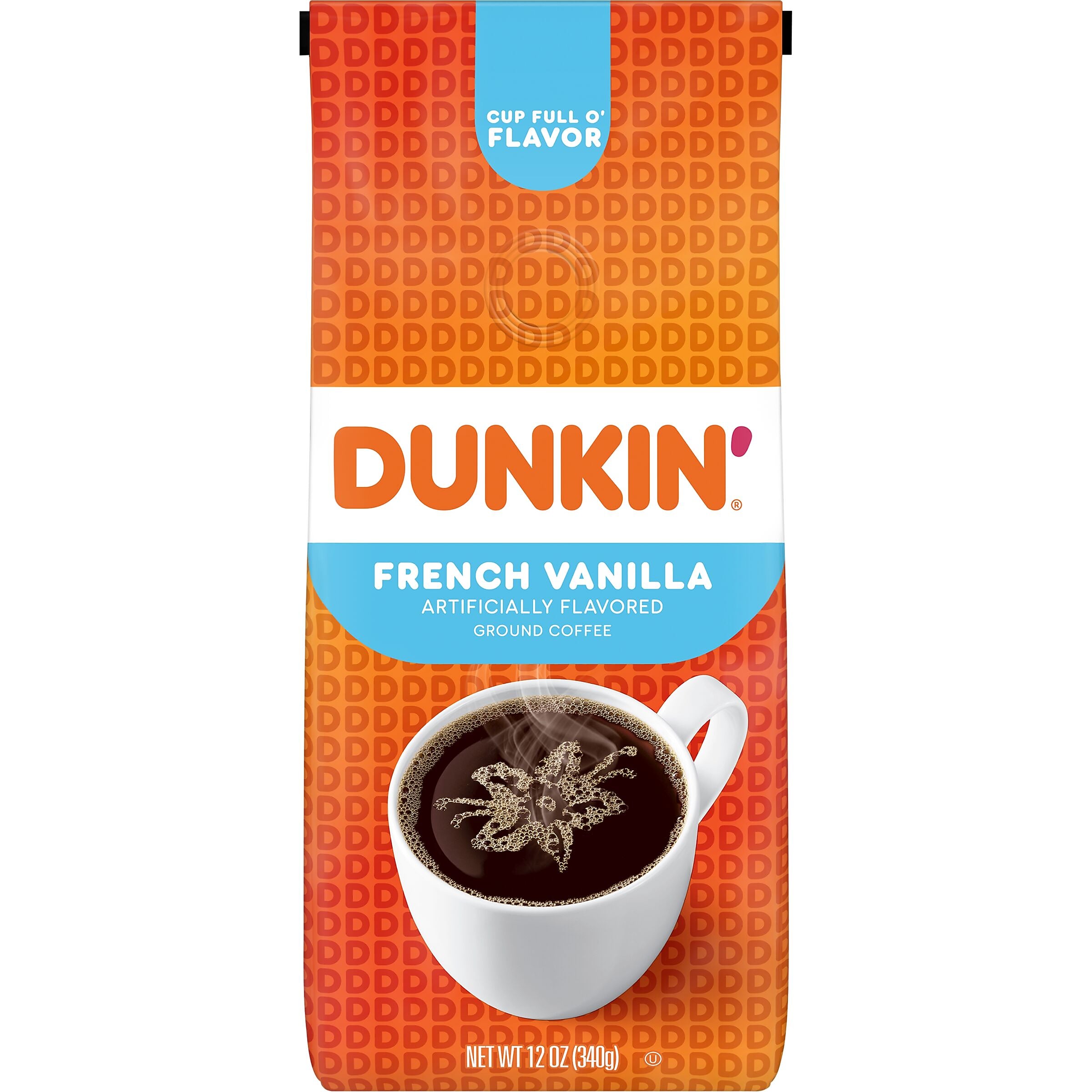 Dunkin' French Vanilla Ground Coffee, Medium Roast, 12 oz., Each (SMU00047)