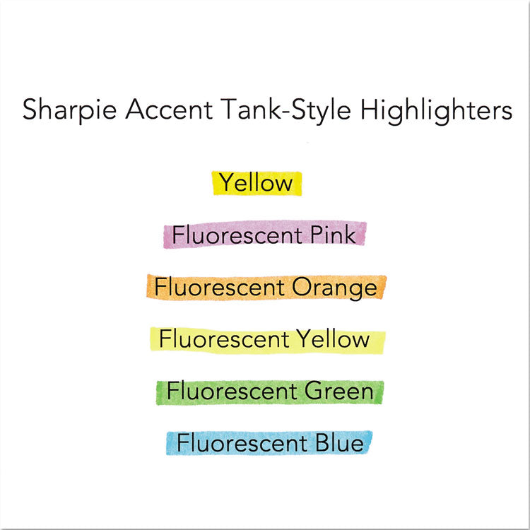 Tank Style Highlighters, Pink Ink, Chisel Tip, Pink Barrel, Dozen