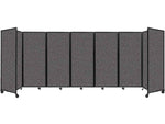 Versare The Room Divider 360 Freestanding Folding Portable Partition, 82"H x 234"W, Charcoal Gray Fabric (1182707)