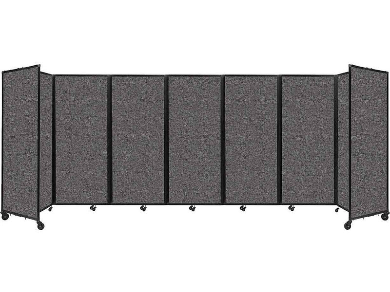 Versare The Room Divider 360 Freestanding Folding Portable Partition, 82"H x 234"W, Charcoal Gray Fabric (1182707)