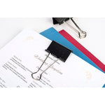 ACCO Large Binder Clips, 1.06" Capacity, Black, 12 Clips/Pack (72100)