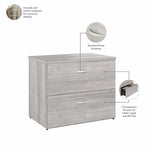 Bush Business Furniture Studio A 2-Drawer Lateral File Cabinet, Locking, Letter/Legal, Platinum Gray, 36" (SDF136PGSU-Z)