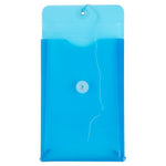 JAM Paper Plastic Filing Envelope with Button & String Closure, Blue, 12/Pack (472B1BU)