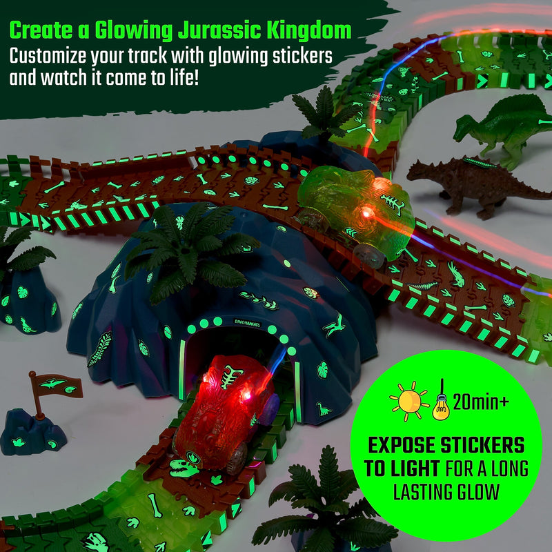 JitteryGit Dino Forest Race Track Site Toy Set, Multicolored (000635983088648)