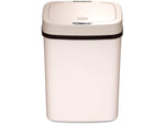 Nine Stars Plastic Sensor Trash Can, 3.2-Gallon, White (DZT-12-5WH)