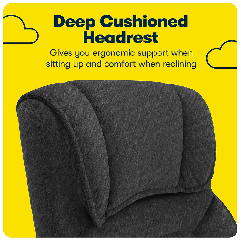 Serta Hannah I Ergonomic Microfiber Swivel Executive Chair, Black (43670D)
