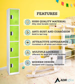 AdirOffice 72"H 4-Tier Green Storage Locker (ADI629-204-GRN-DL)