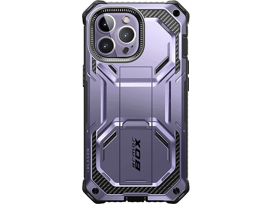 i-Blason ArmorBox Metallic Purple Rugged Case for iPhone 14 Pro (iPhone2022Pro-6.1-Armorbox-SP-Mauve)