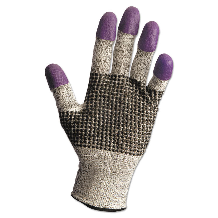 G60 PURPLE NITRILE* Cut-Resistant Gloves, EN388: 4340, 8.27" Long, X-Small, Black/White/Purple, 12 Pairs/Carton