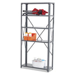 Commercial Steel Shelving Unit, Five-Shelf, 36w X 12d X 75h, Dark Gray