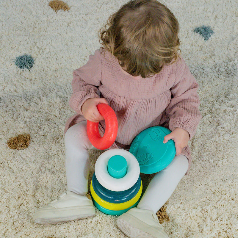 MINILAND Feel to Learn: Stack & Roll Rings, Multicolored (MLE97330)