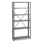 Commercial Steel Shelving Unit, Six-Shelf, 36w X 12d X 75h, Dark Gray