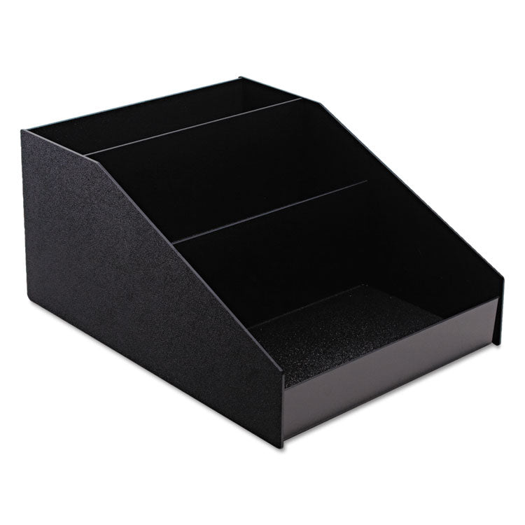 Horizontal Condiment Organizer, 9 Compartments, 12 x 16 x 7.5, Black