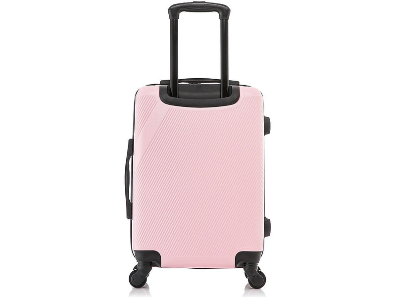 DUKAP Discovery 20" Hardside Suitcase, 4-Wheeled Spinner, TSA Checkpoint Friendly, Pink (DKDIS00S-PNK)