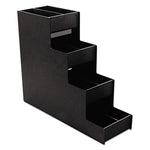 Narrow Condiment Organizer, 8 Compartments, 6 x 19 x 15.88, Black
