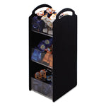 Compact Condiment Organizer, 6 Compartments, 6.13 x 8 x 18, Black