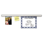 Grip-A-Strip Display Rails, 1.5" x 24", Satin Aluminum