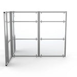 VersaDesk WorkNest 66"H x 79.5"W T-Shaped Cubicle Panel Workstation, Silver (WNCT-7296-S)