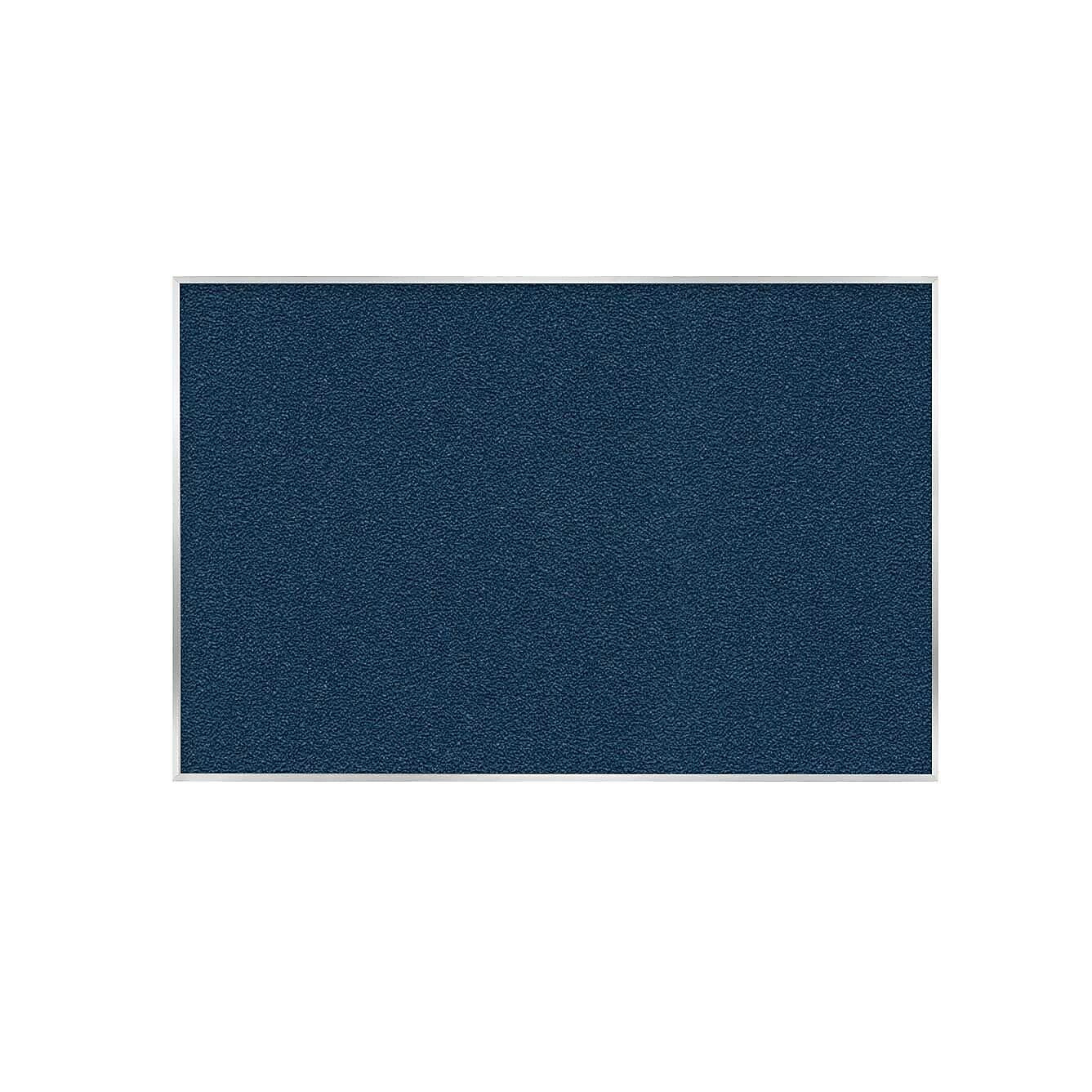 Ghent Vinyl Bulletin Board, Satin Aluminum Frame, 4' x 7'-4", Navy (AV47-195)